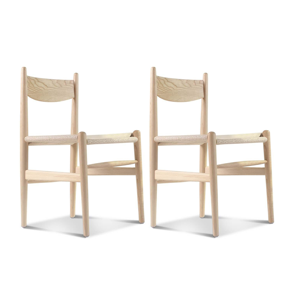 Set of Two Ch36 Chairs / Natural Ash