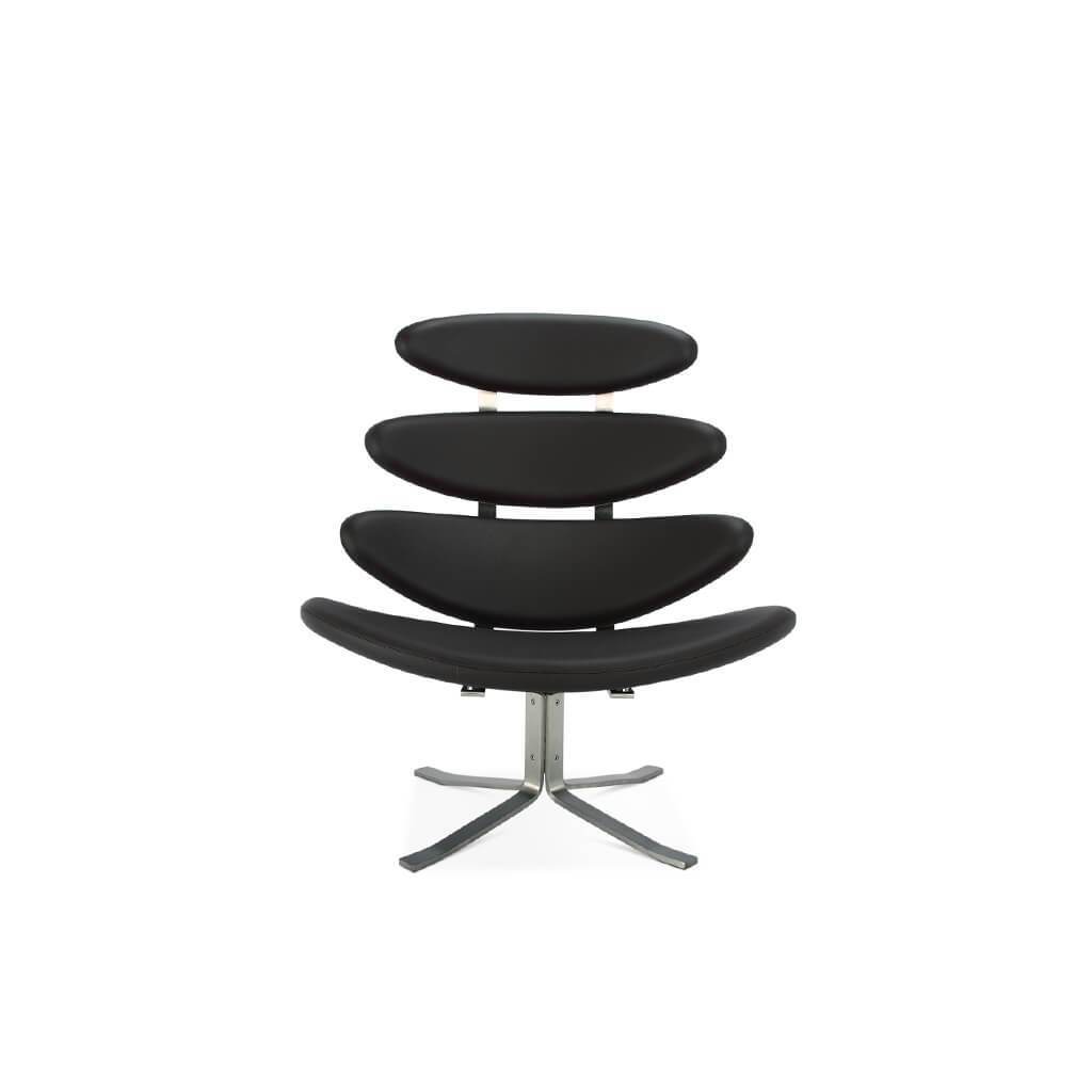 Corona Chair Aniline Leather-Black