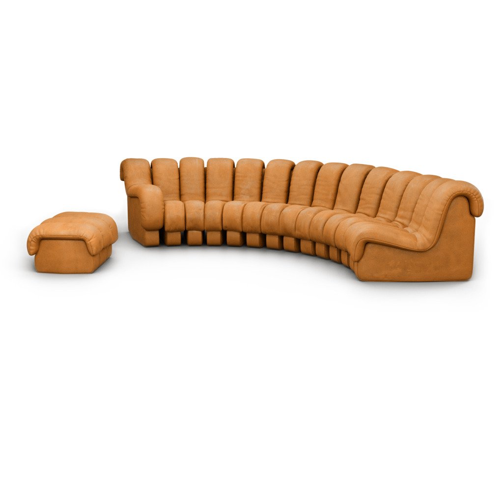 DS 600 Modular Sofa / Combination B Vegan Leather-Distressed Tan Brown