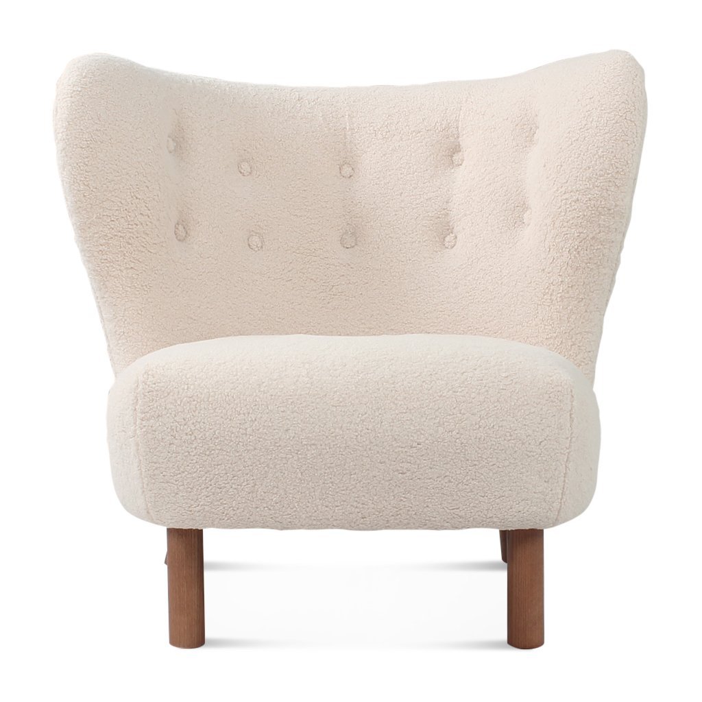 Little Sherpa Lounge Chair Sheepskin-Short Hair / Walnut