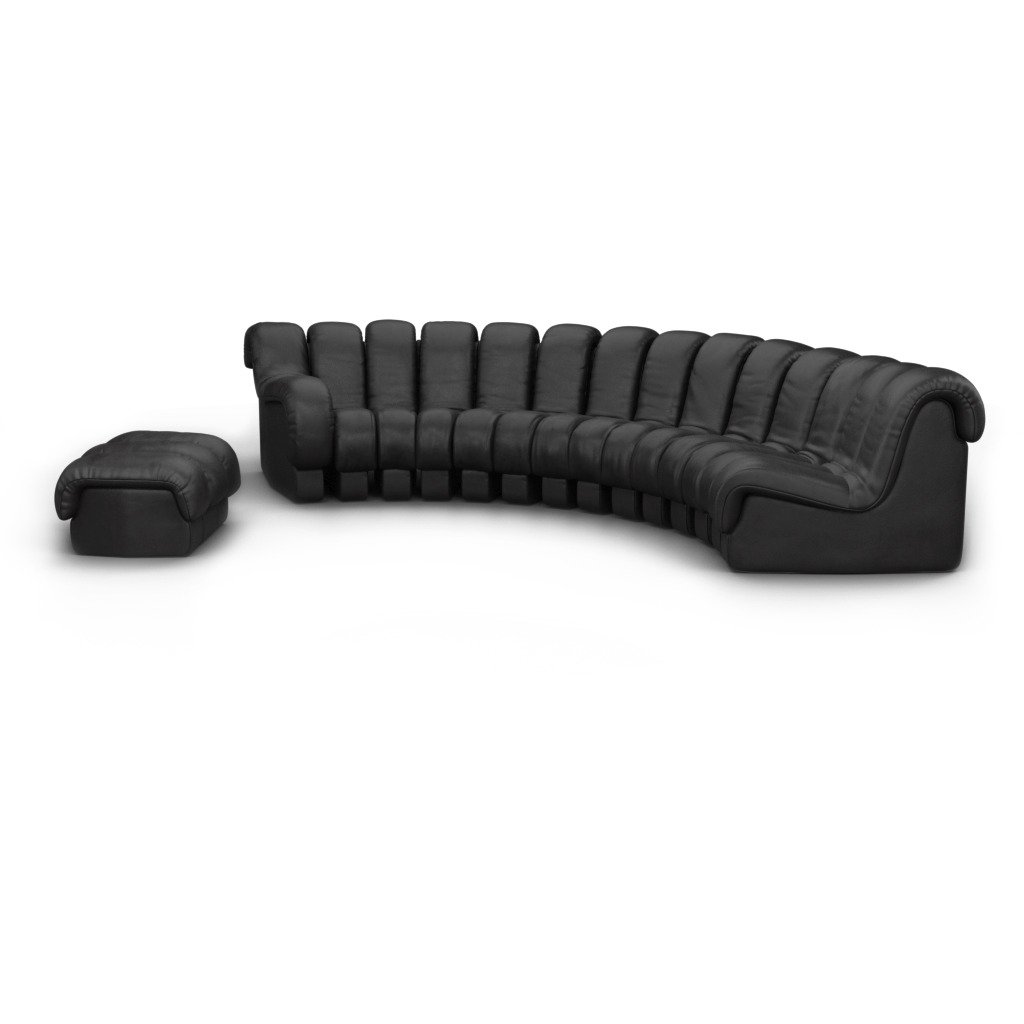 DS 600 Modular Sofa / Combination B Vegan Leather-Obsidian Black