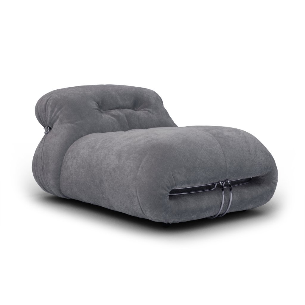 Soriana Sofa / Lounge Chair Chenille Helios-Pewter Grey