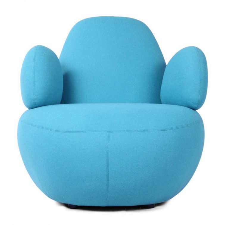 Organic Modern Furniture Oppo O52A Chair Velvet-Midnight Blue
