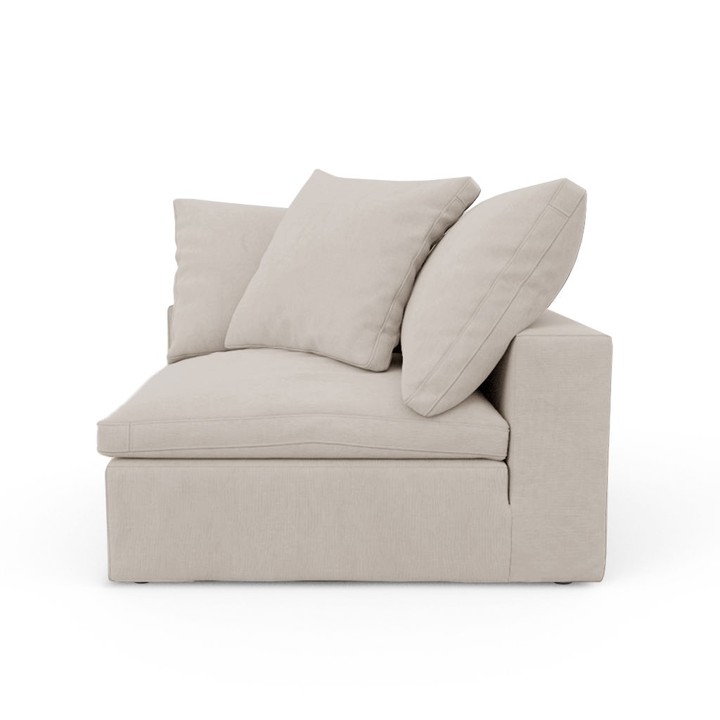 EM Sky Sofa / Corner Module Textured Linen Weave-Flax