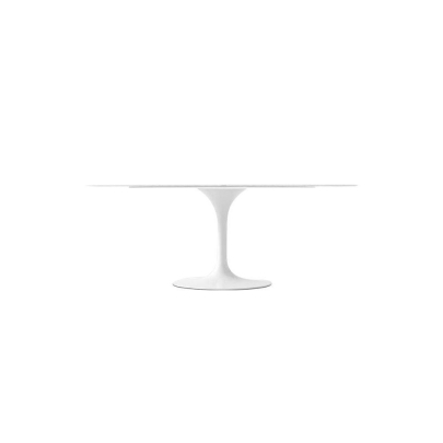 Bianca Neve Calacatta Quartz© Tulip Dining Table - Oval