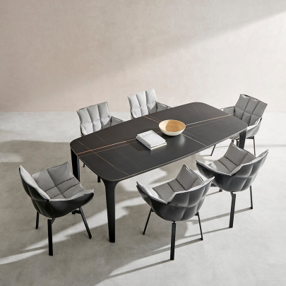 Myko Modern Rectangular Sintered Stone Dining Table

