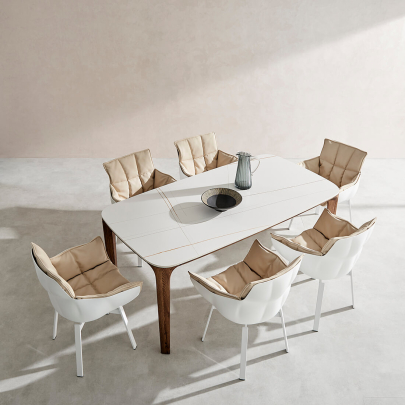 Myko Modern Rectangular Sintered Stone Dining Table
