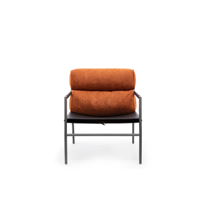Arden Modern Minimalist Leather Metal Frame Lounge Chair