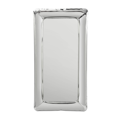 Tafla Contemporary Full Length Polished Stainless Steel Framed Metallic Mirror