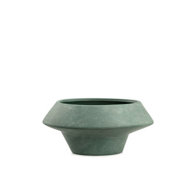 Elm Decorative Faded Earth Grey Rustic Wabi Sabi Ceramic Centerpiece Bowl