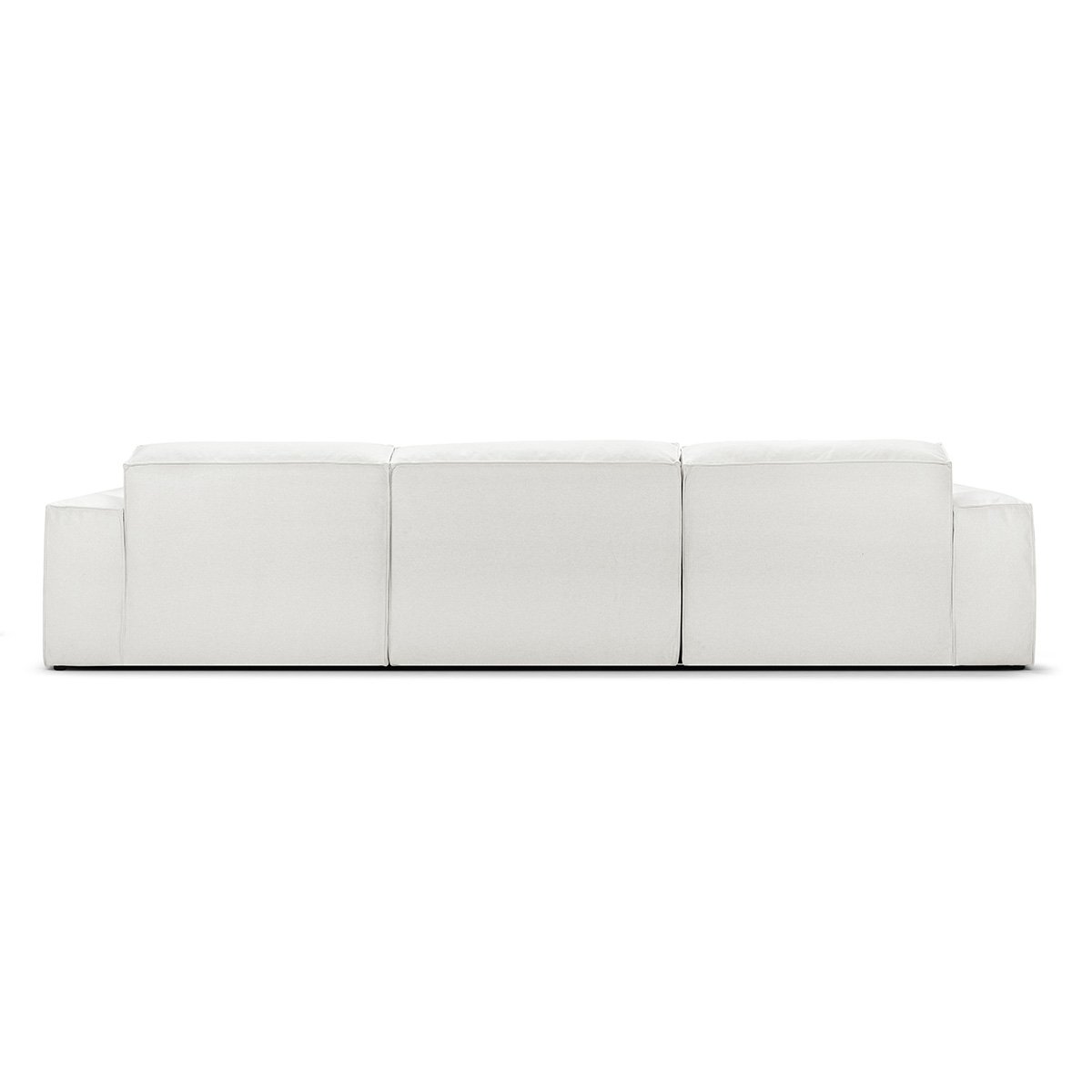 Isolated white sofa with chaise, product shot