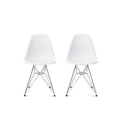 Set of Two DSR Molded Plastic Side Chairs - Eternity Modern