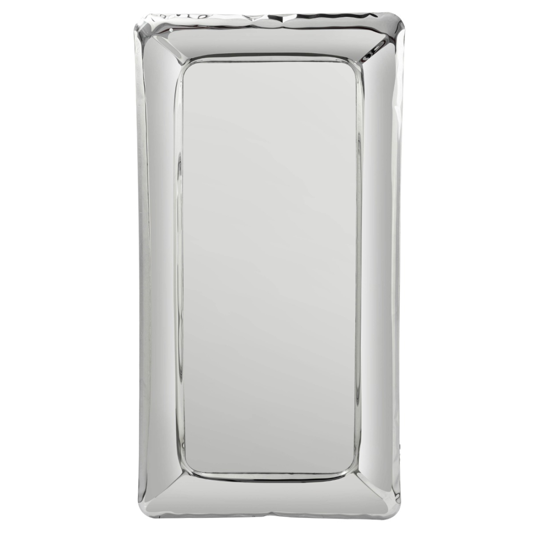 Tafla Contemporary Full Length Polished Stainless Steel Framed Metallic Mirror
