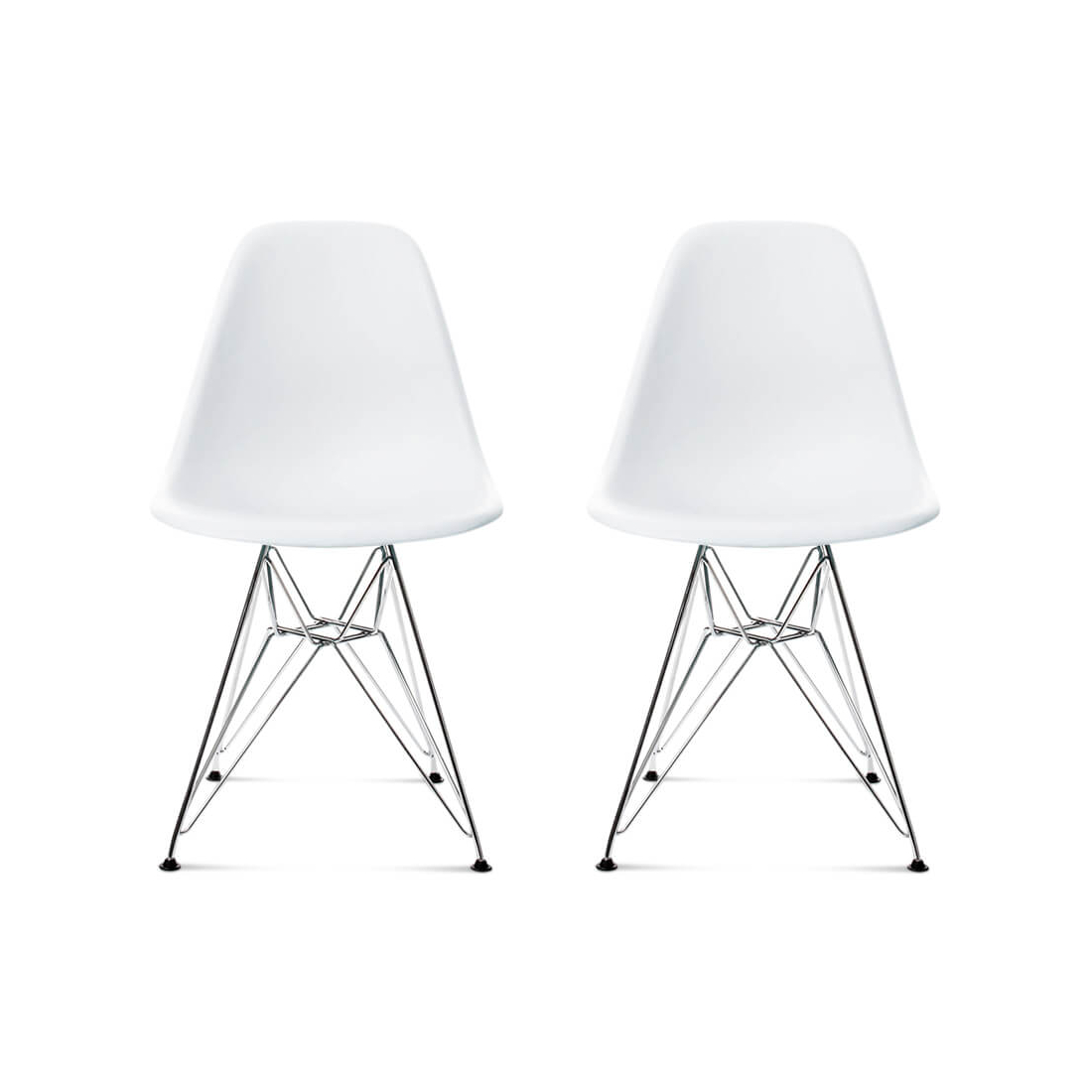 Set of Two DSR Molded Plastic Side Chairs - Eternity Modern