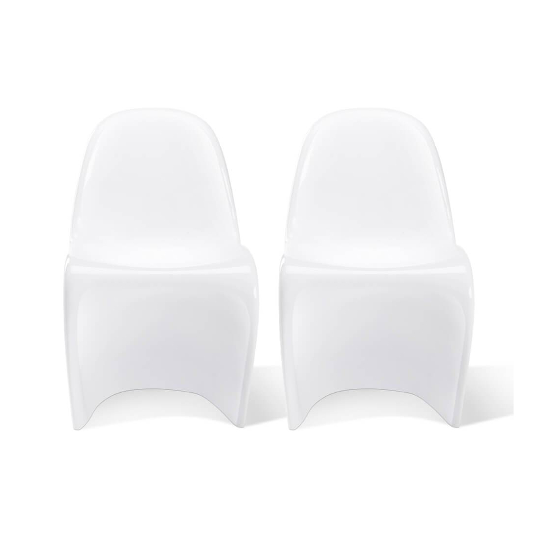 Set of Two Fiberglass Classic Panton Chairs - Eternity Modern