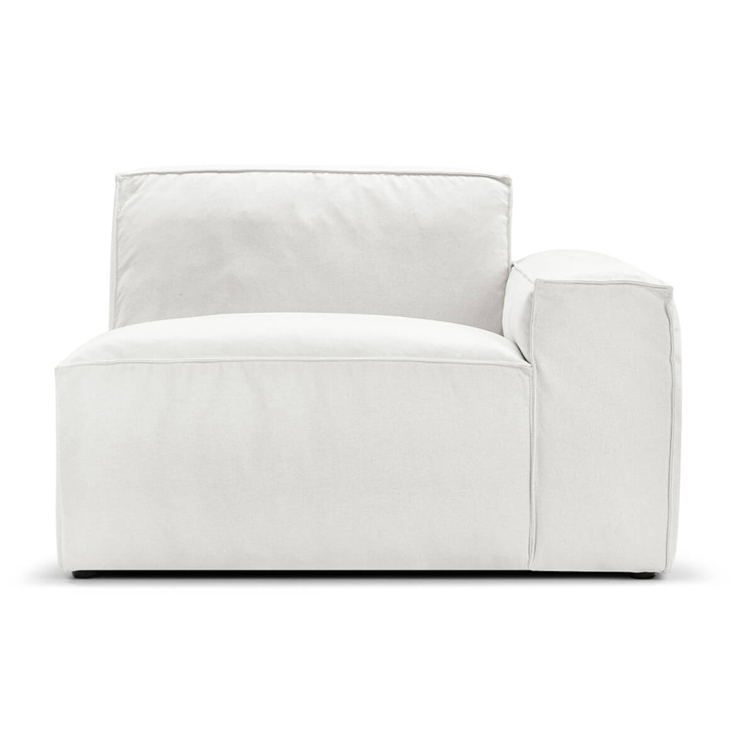 Oasis Modern Low Profile Modular Block Sofa in Latex  | Left Armrest 