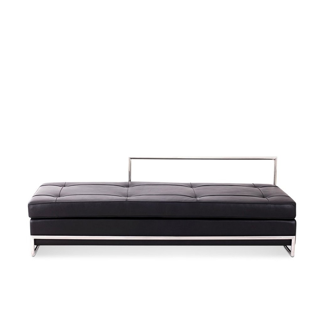 Eileen Gray Daybed Aniline Leather-Black
