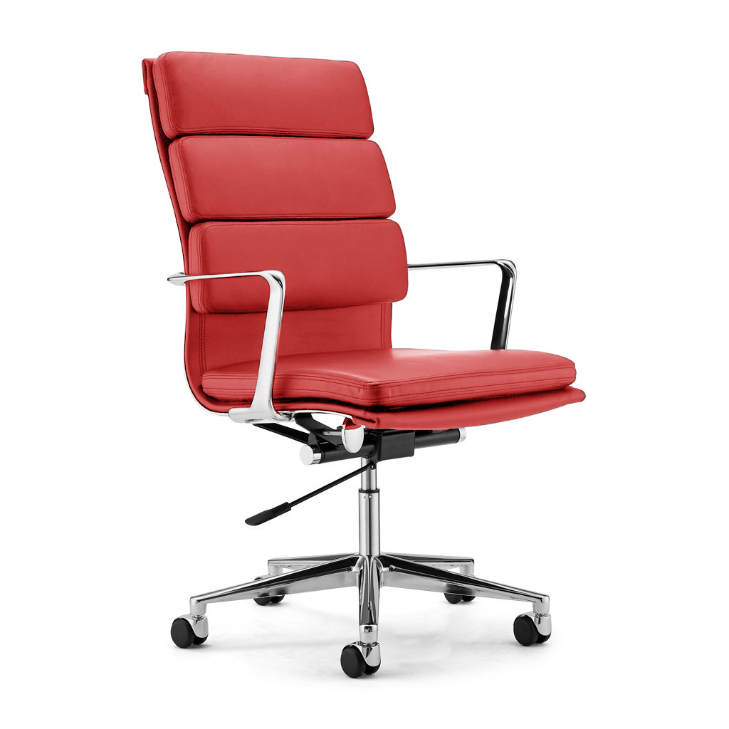 EM Office Chair Highback - Softpad Top Grain Forte-Red