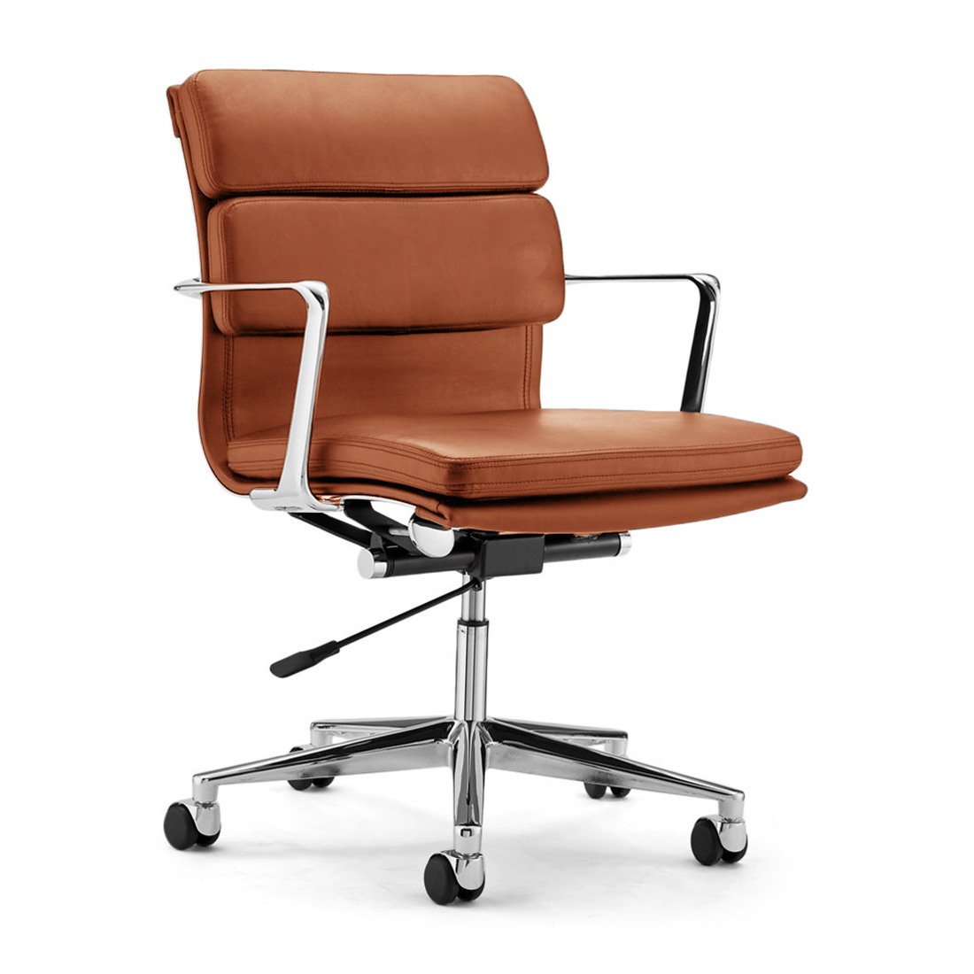 EM Office Chair Lowback - Softpad Top Grain Forte-Cigar Brown