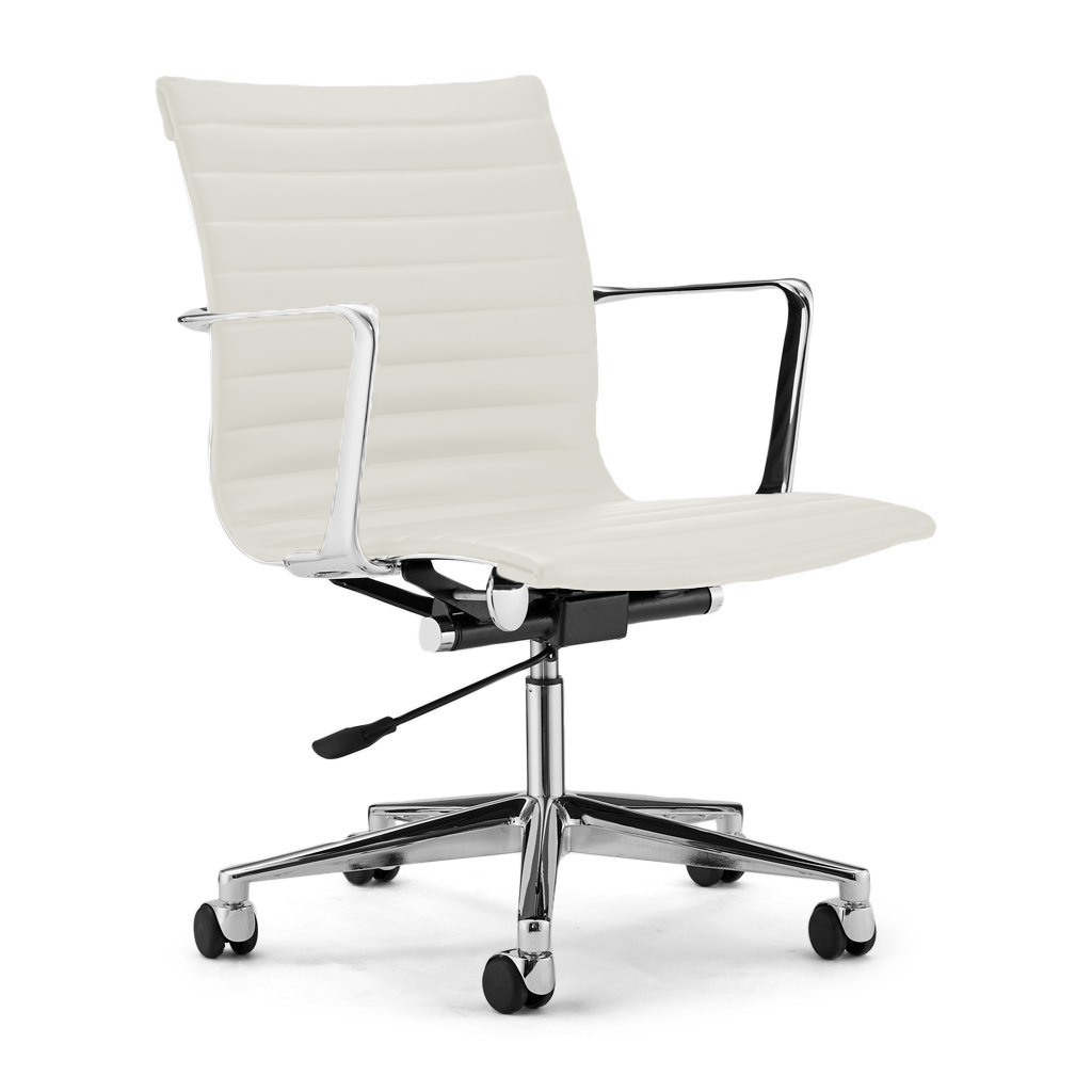 EM Office Chair Lowback - Thinpad Top Grain Forte-Eggshell