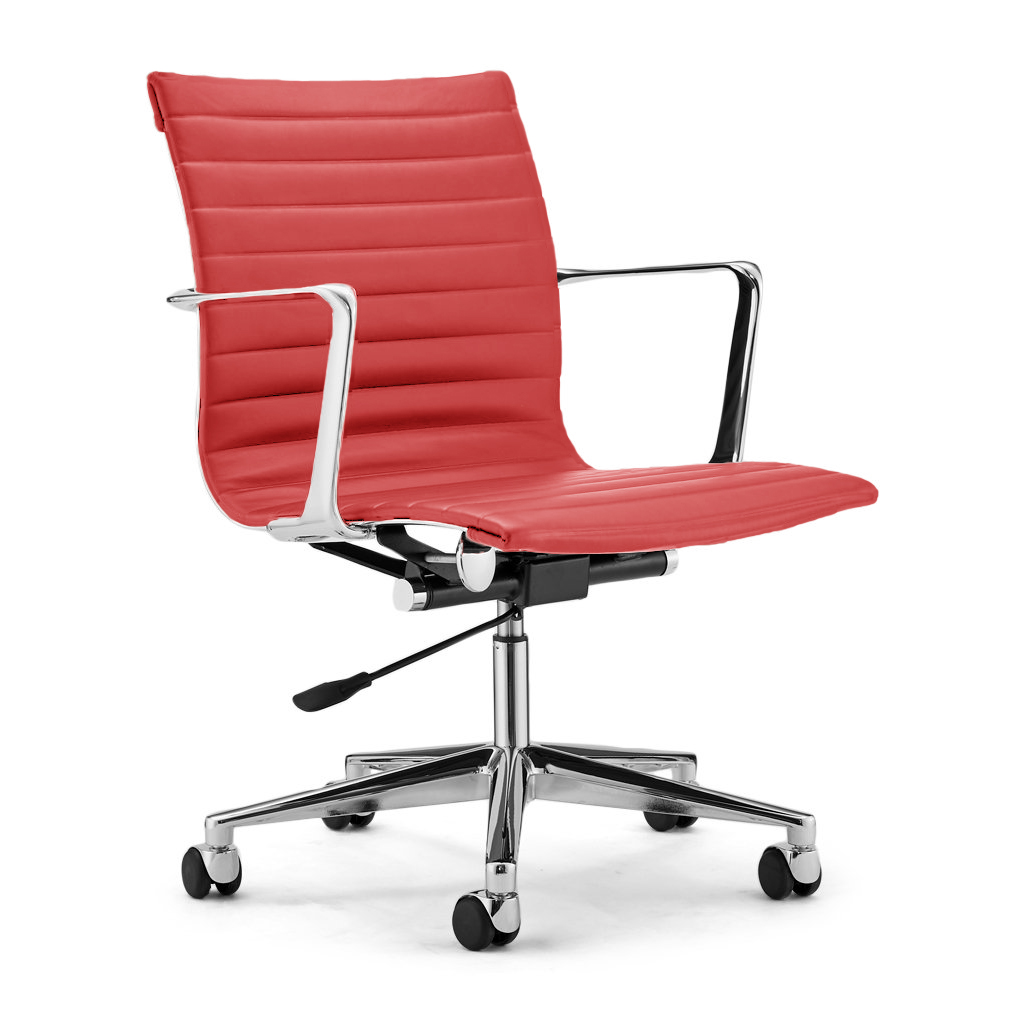 EM Office Chair Lowback - Thinpad Top Grain Forte-Red