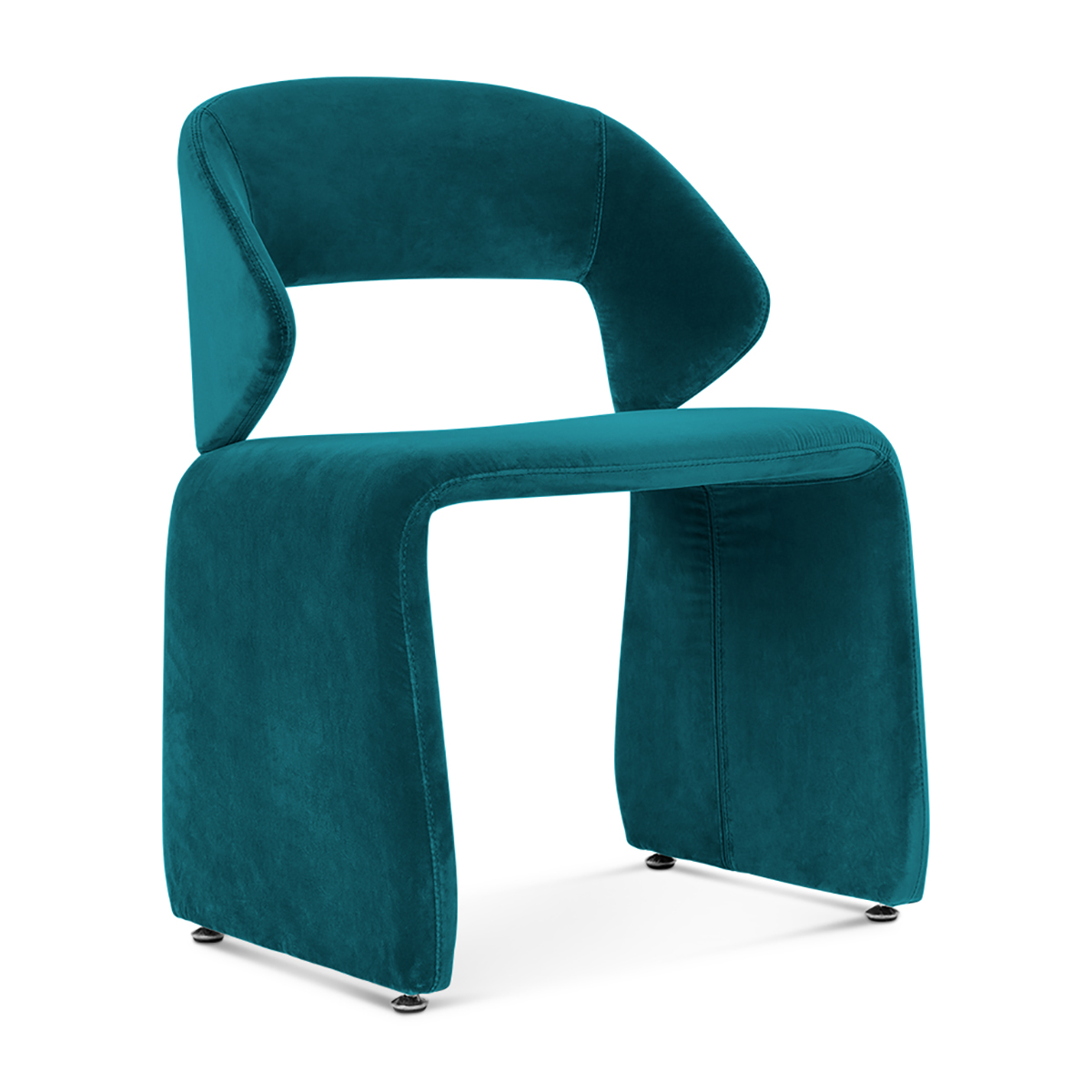 Milo Scandinavian Minimalist Suit Chair Cotton Velvet-Ash Blue