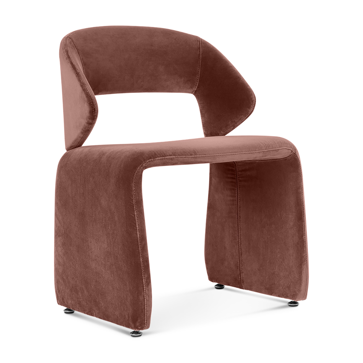 Milo Scandinavian Minimalist Suit Chair Cotton Velvet-Petal
