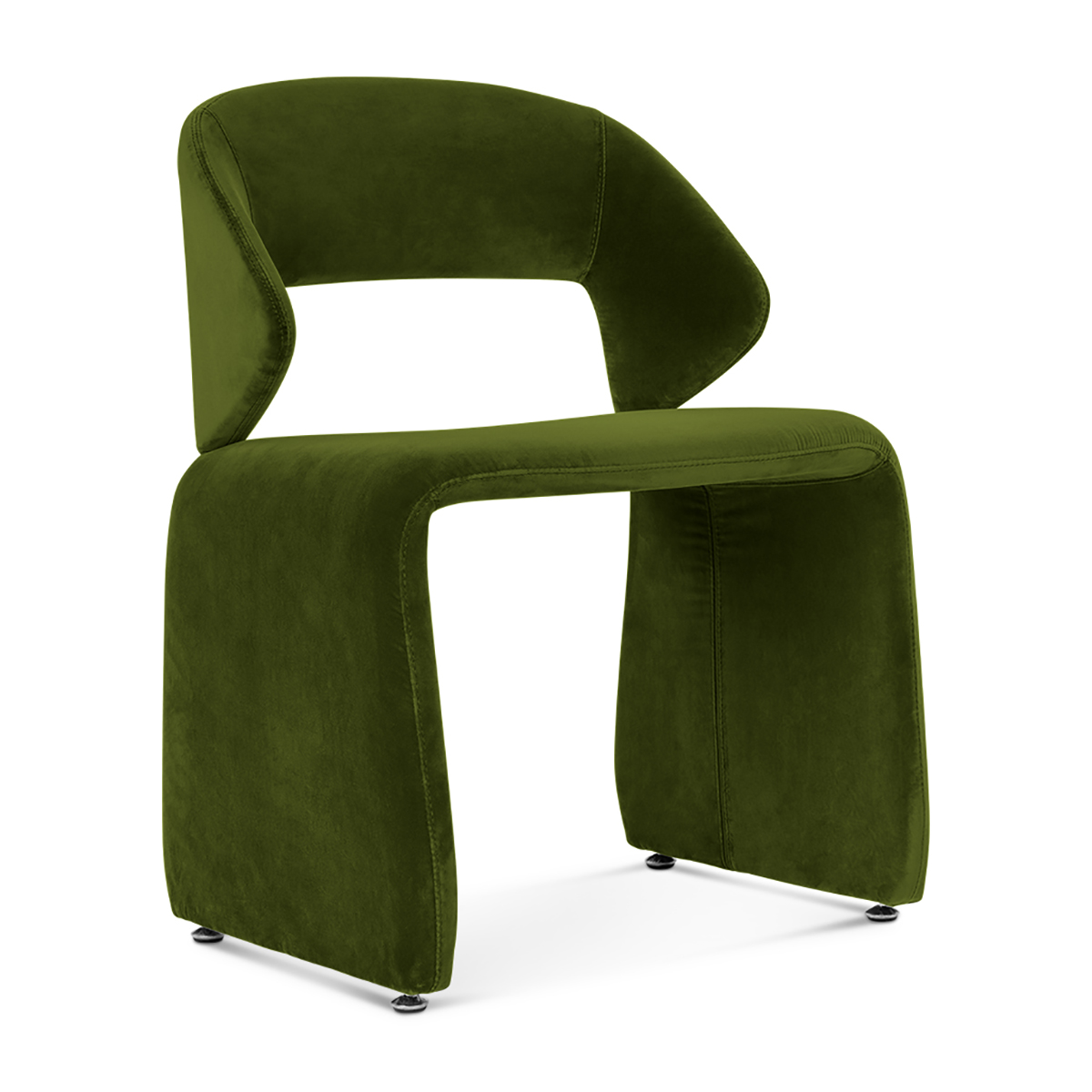 Milo Scandinavian Minimalist Suit Chair Cotton Velvet-Thyme