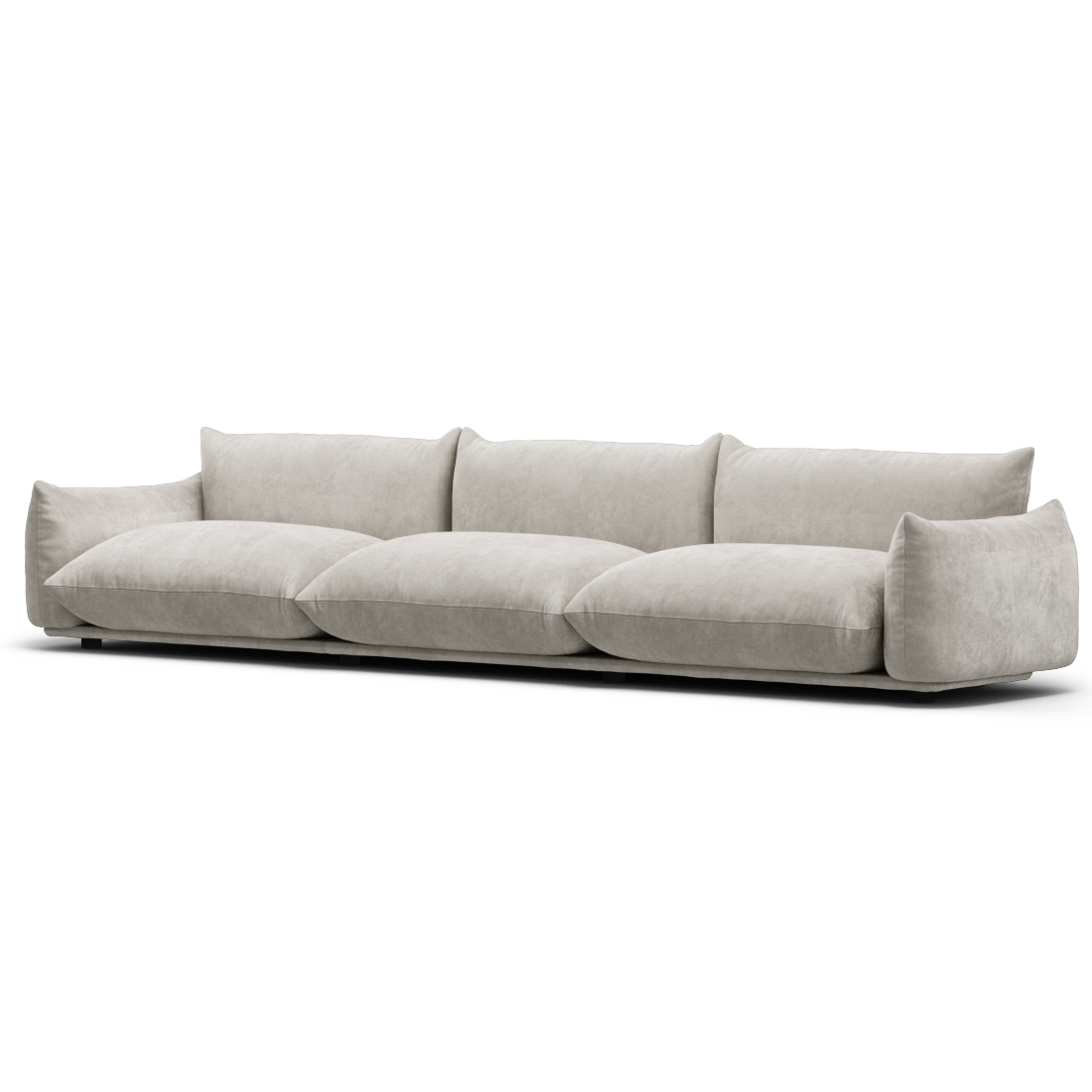 Marenco Sofa / Three Seater Chenille Helios-Feathered Beige Grey