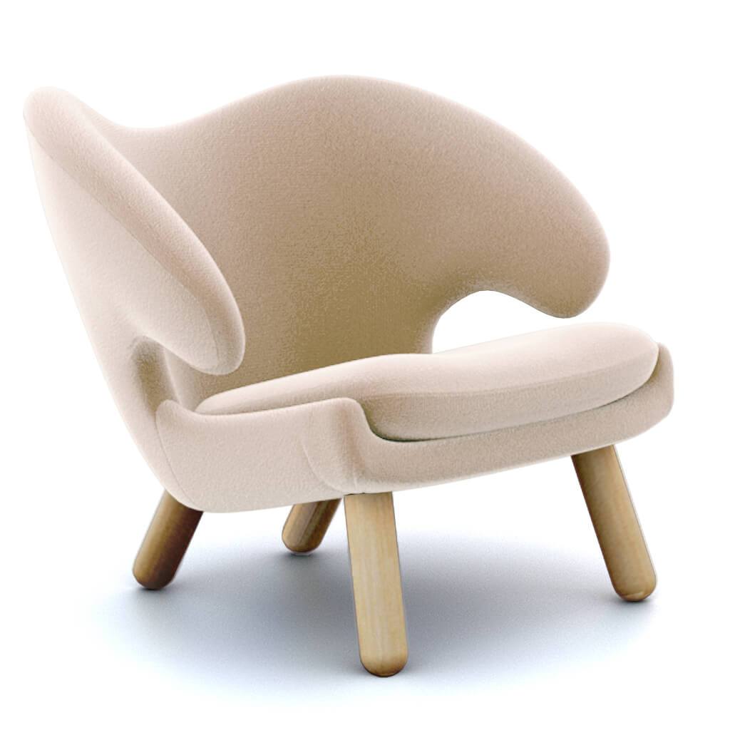 Finn Juhl Pelican Chair Cashmere-Cape Sands / Natural Ash