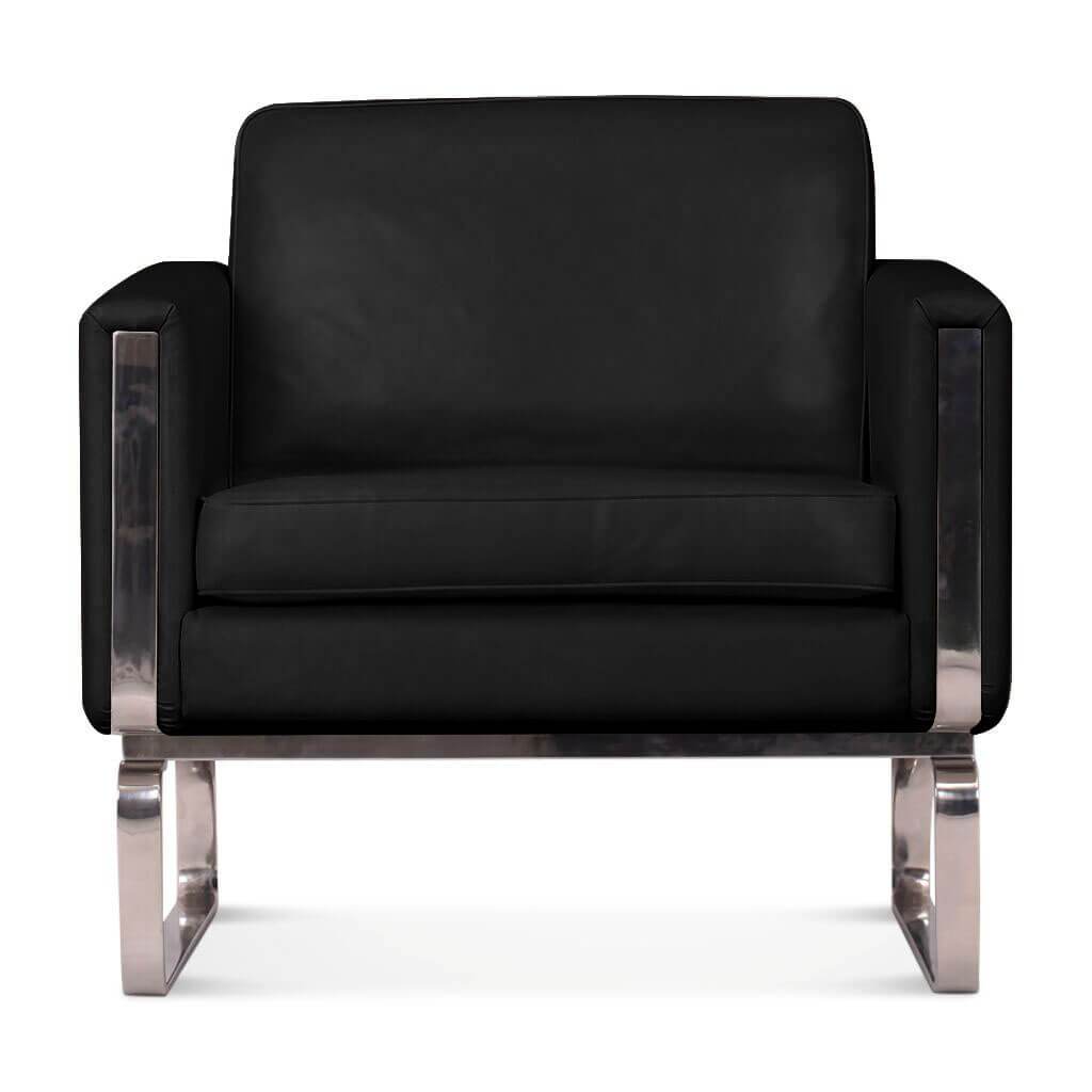 Hans Wegner CH101 Chair Aniline Leather-Black