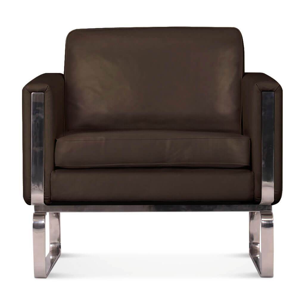 Hans Wegner CH101 Chair Aniline Leather-Dark Brown