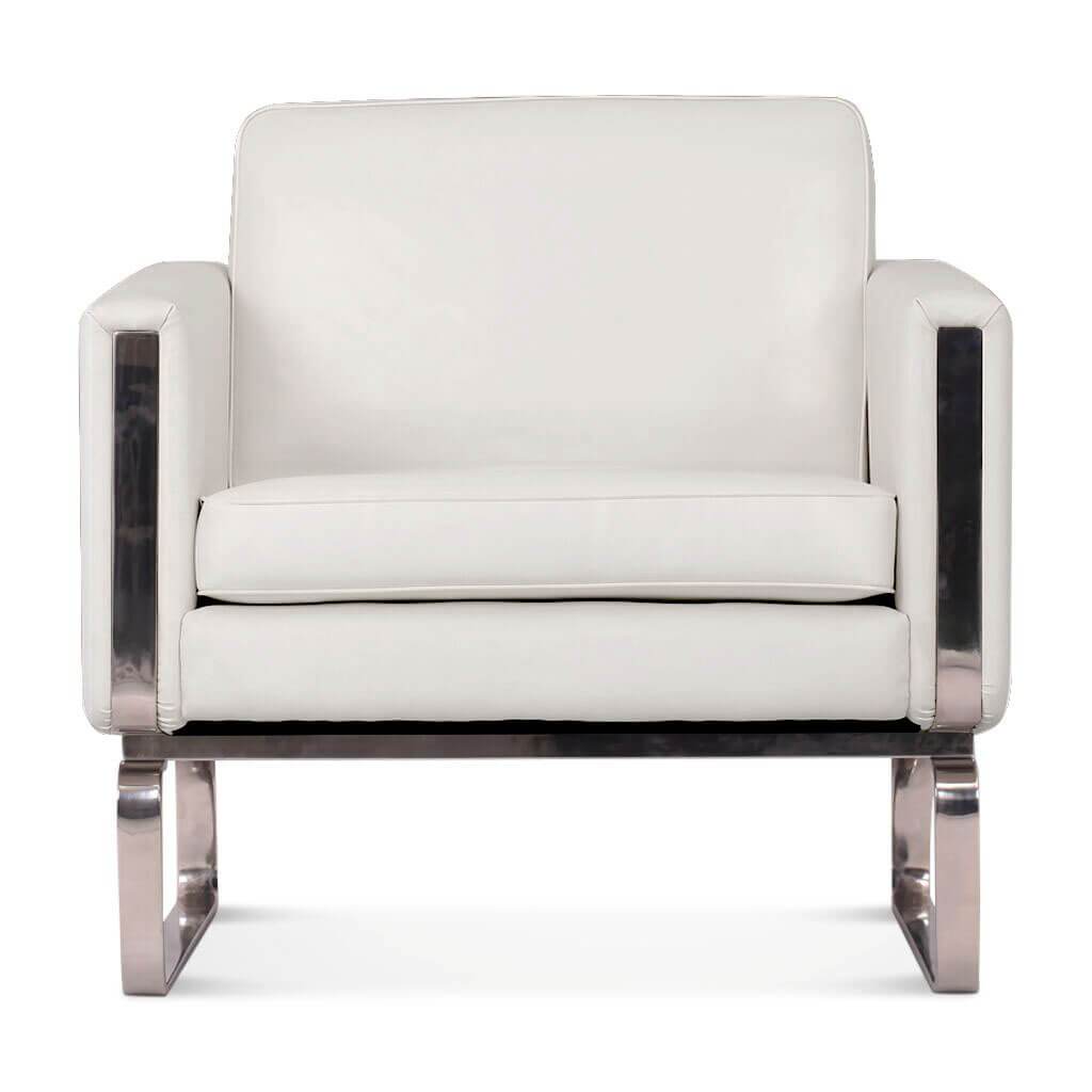Hans Wegner CH101 Chair Aniline Leather-White