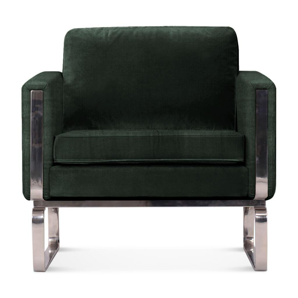Hans Wegner CH101 Chair Velvet-Empress Green