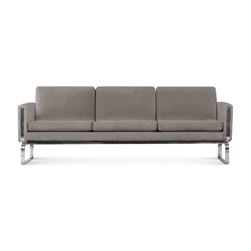 Hans Wegner CH103 Sofa Velvet-Graphite Grey