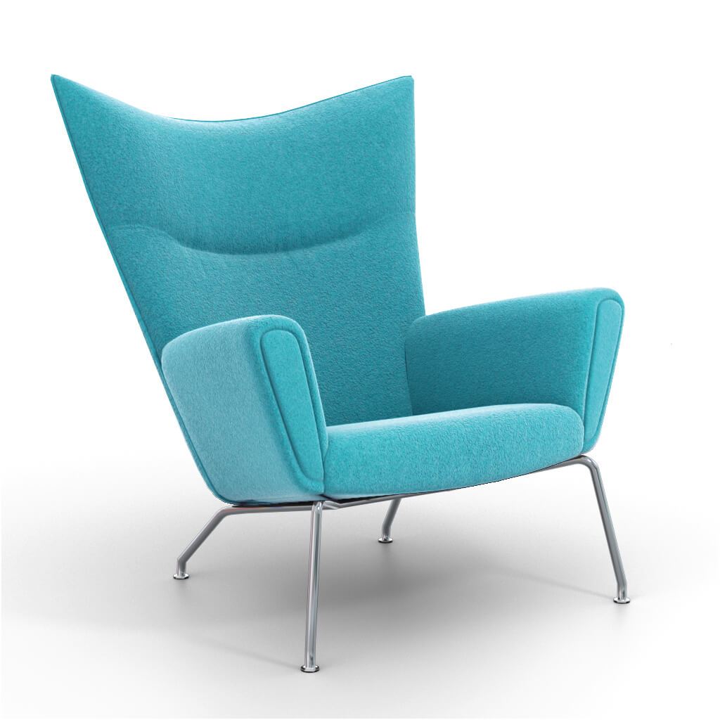 Hans Wegner Wing Chair Cashmere-Tiffany Blue