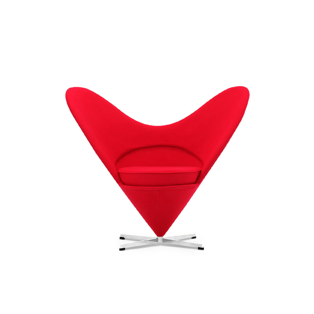 Heart Chair Cashmere-Imperial Red