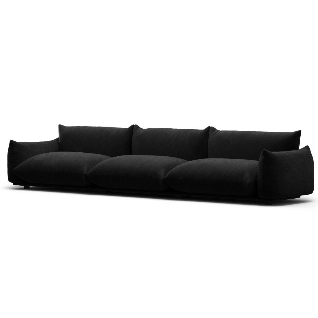 Marenco Sofa / Three Seater Chenille Helios-Jet Black