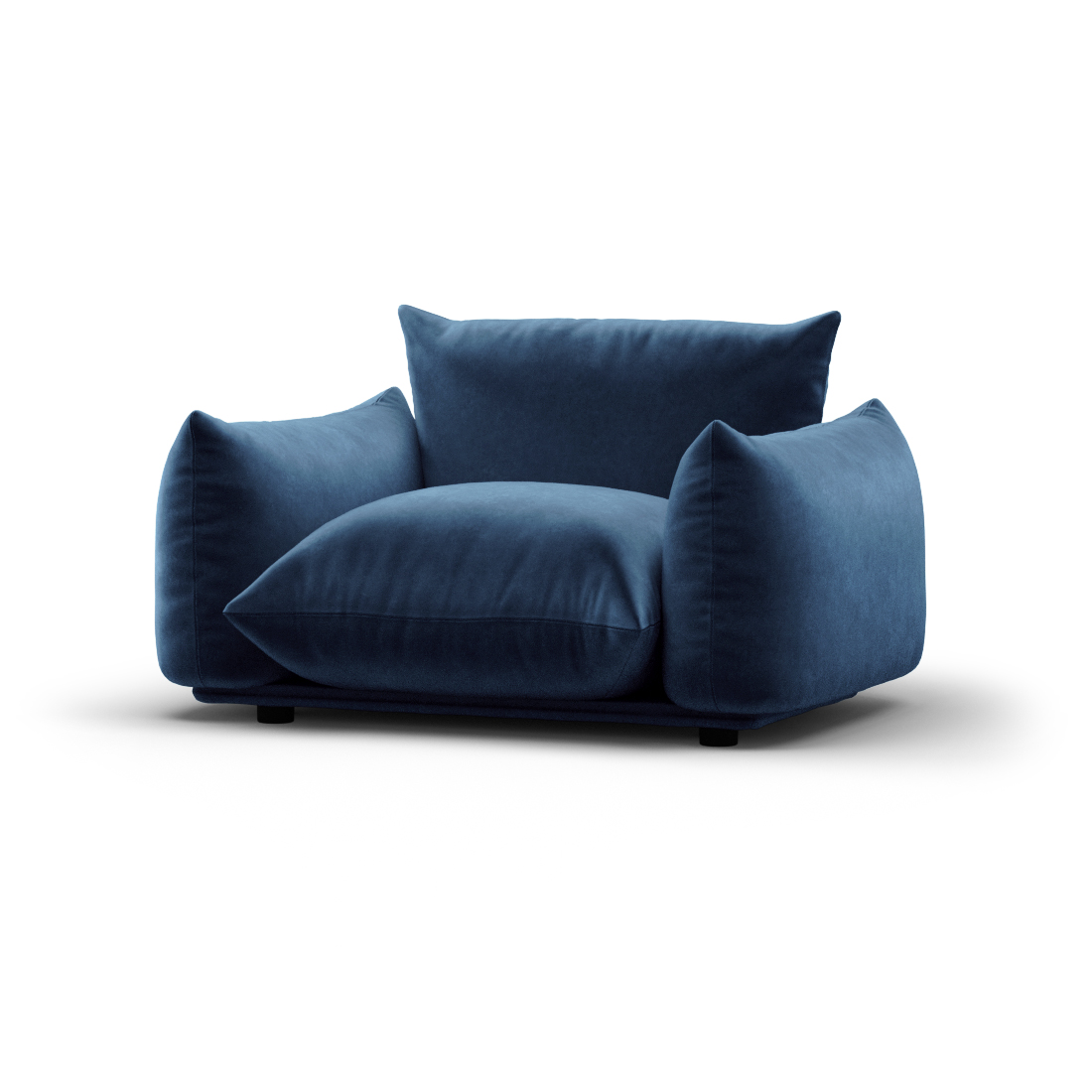 Marenco Sofa / Armchair Performance Faux Mohair-Space Blue