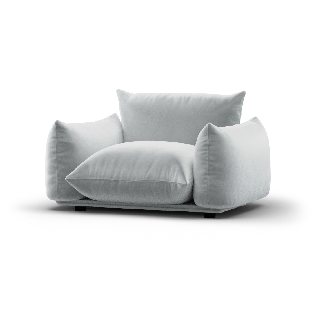 Marenco Sofa / Armchair Performance Faux Mohair-Glacier White