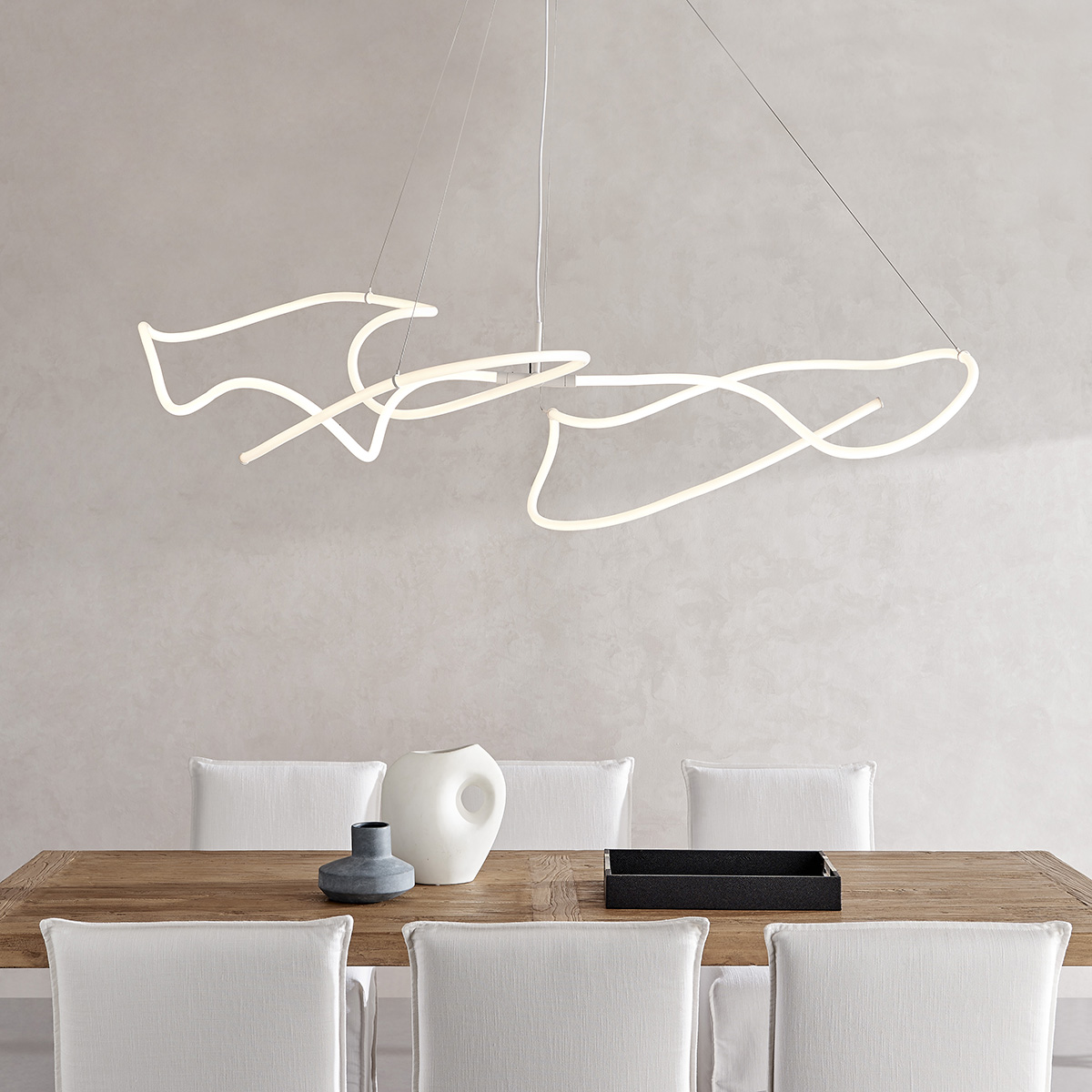 Sculptural Modern Freeform Ghost Chandelier / Large