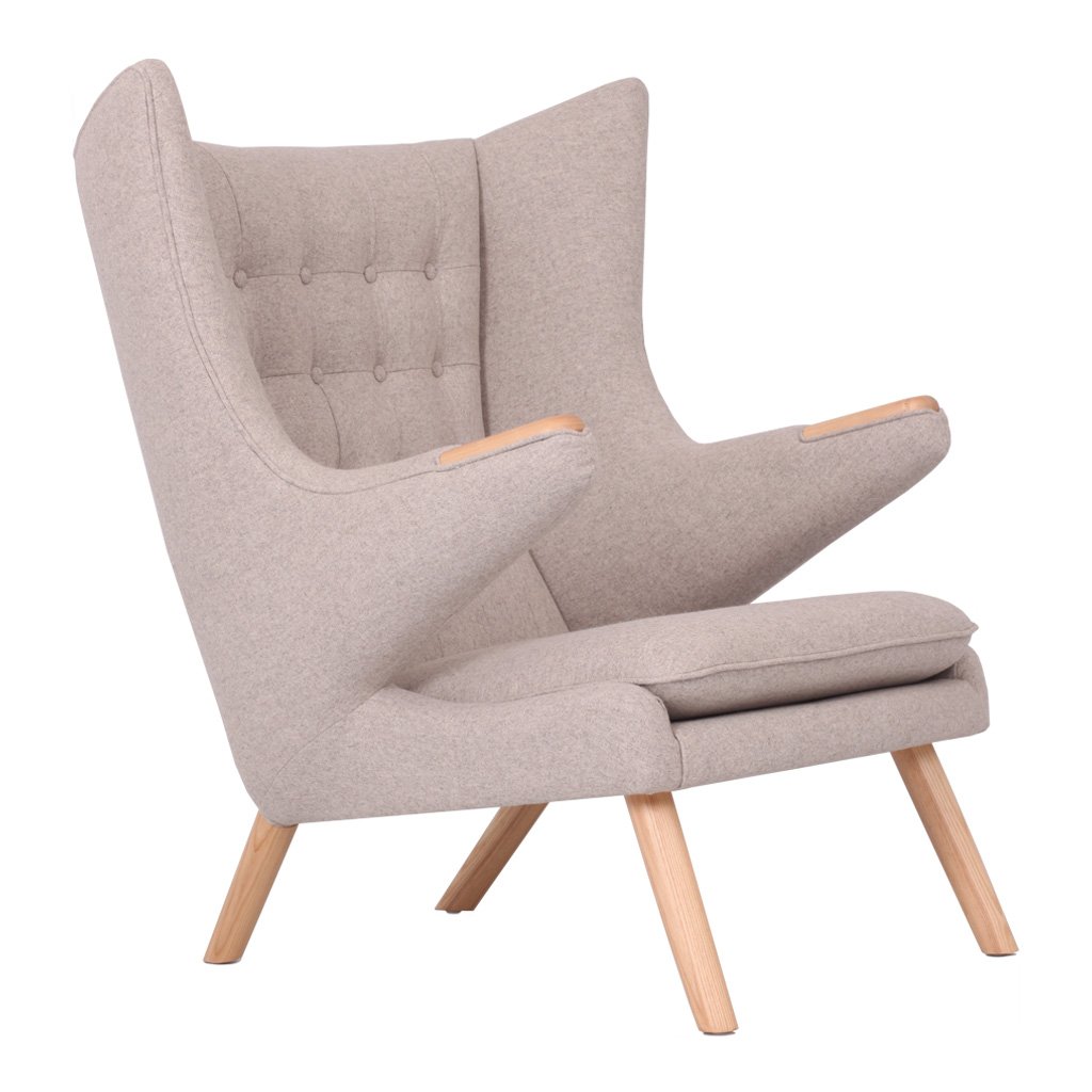 Papa Bear Chair Cashmere-Wheat Grey / Natural Ash