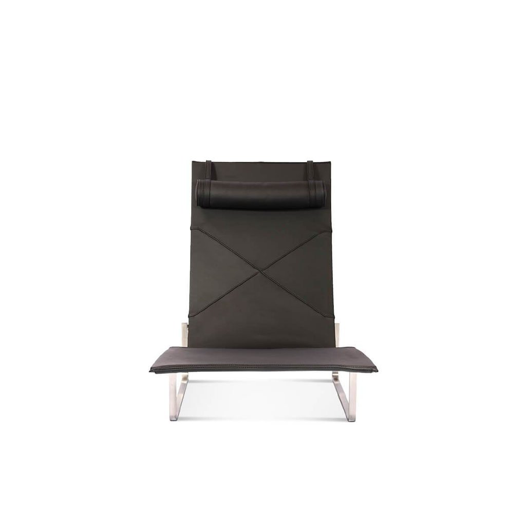 Eternity Modern PK24 Chaise Lounge by Poul Kjaerholm Aniline Leather-White