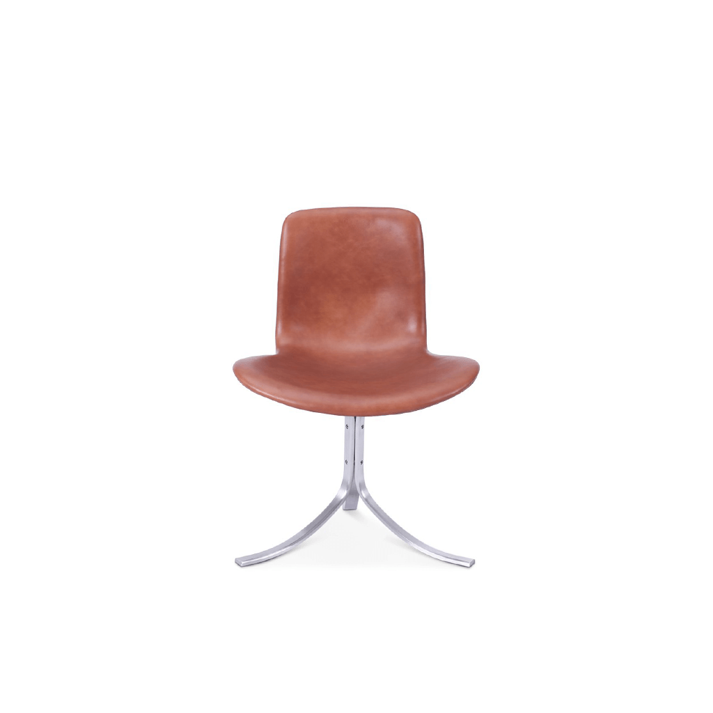 Poul Kjaerholm Mid Century Modern Pk9 Chair Aniline Leather-White
