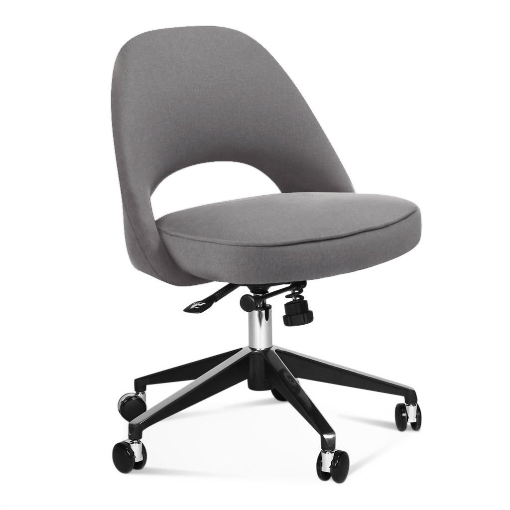 Saarinen Executive Side Chair with Casters - Sunbrella-Cast Slate - 40434-0000