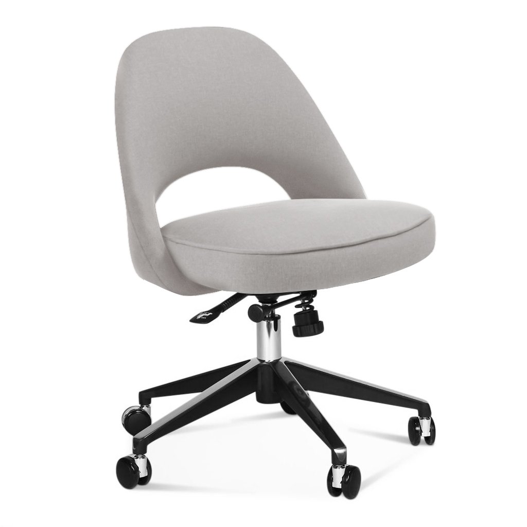 Saarinen Executive Side Chair with Casters - Sunbrella-Cast Silver - 40433-0000