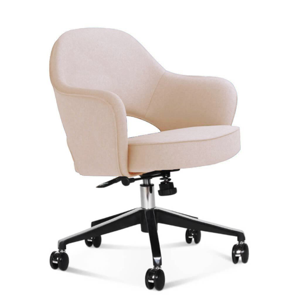 Saarinen Executive Armchair with Casters - Cashmere-Cape Sands