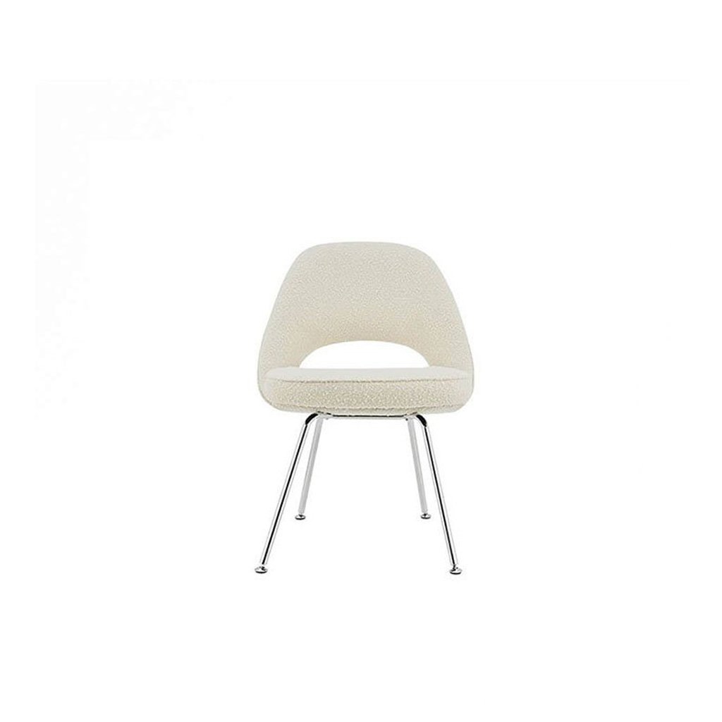 Saarinen Executive Side Chair - Steel Legs - Sunbrella-Cast Silver - 40433-0000