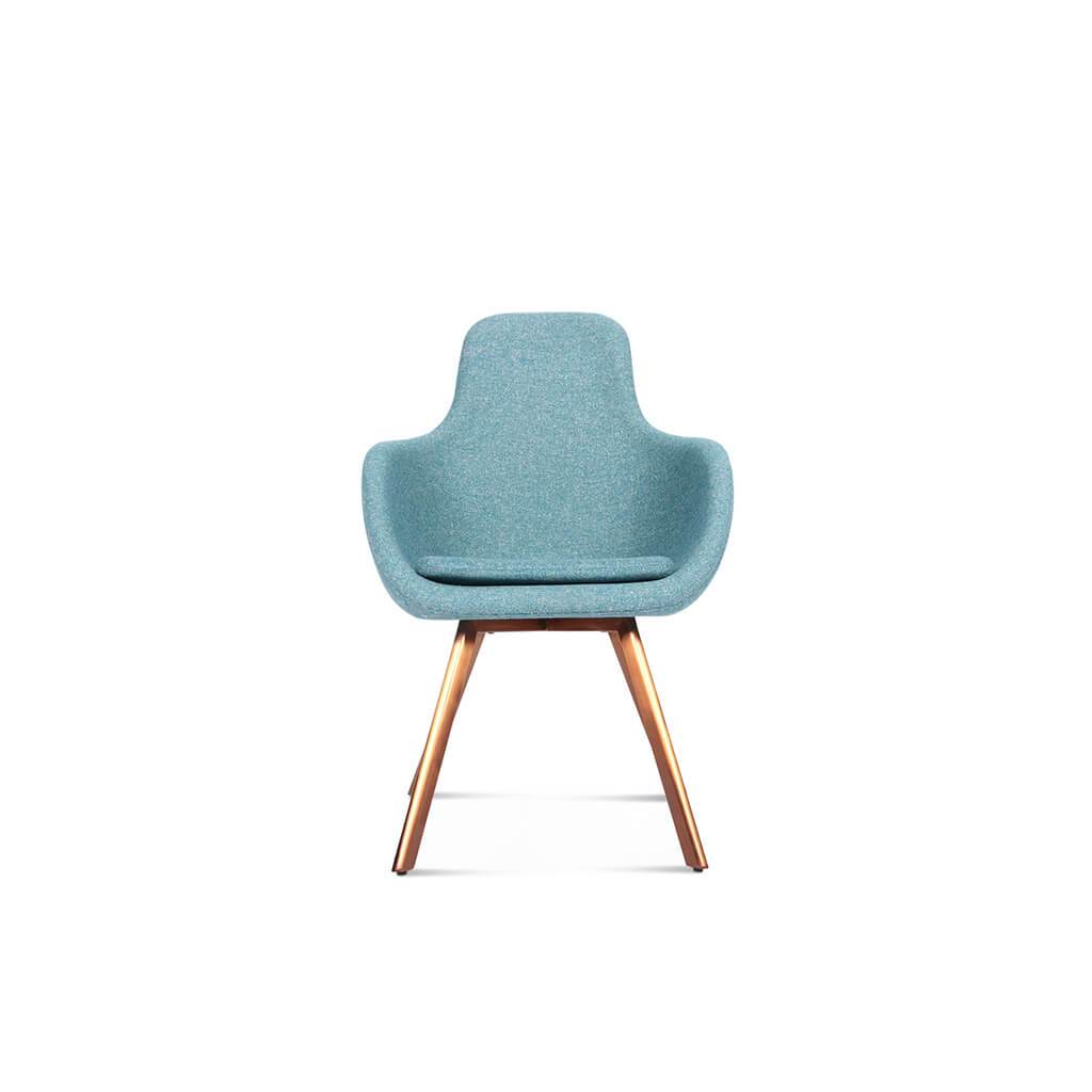 Tom Dixon Scoop Designer Chair - High Back Cashmere-Cobalt Blue