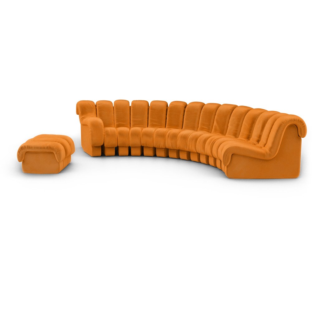 DS 600 Modular Sofa / Combination B Velvet-Tangerine Orange